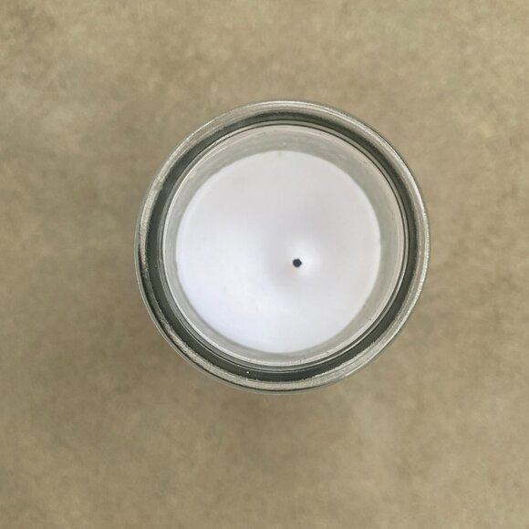 White Glass Jar Pillar Candle - Picture 9 of 10